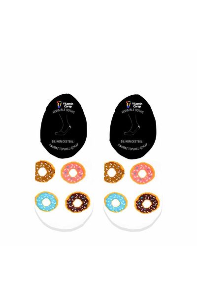 Vitamin Çorap Λευκές κάλτσες μπαλαρίνας Donut