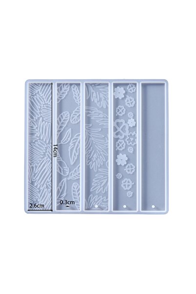 Getshop Alışveriş Pazarı Epoksi Çoklu Desenli Kitap Ayracı Silikon Kalıbı GT-...