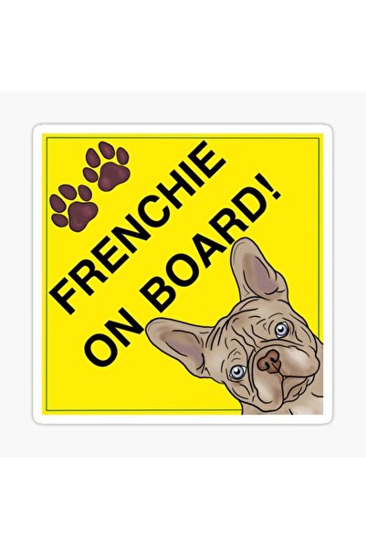 TSC ملصق سيارة يحتوي على كلب فرنسي في السيارة مقاس 19 سم MD2