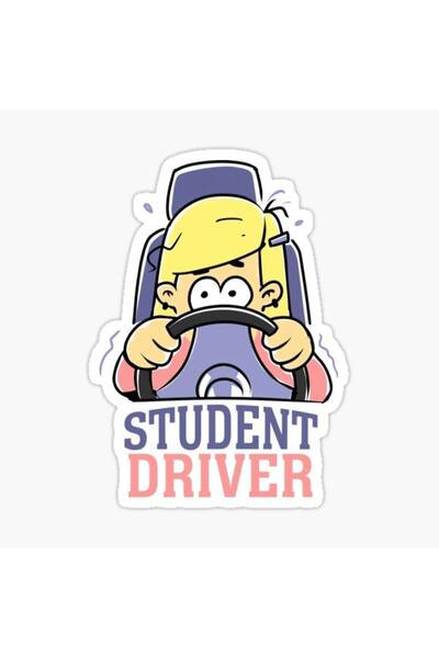 TSC ملصق يحتوي على سائق الطالب في السيارة 19 سم MD2