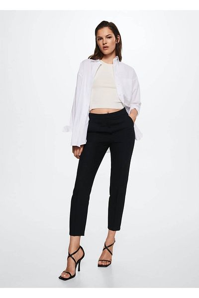 MANGO Woman Pantaloni skinny tăiați