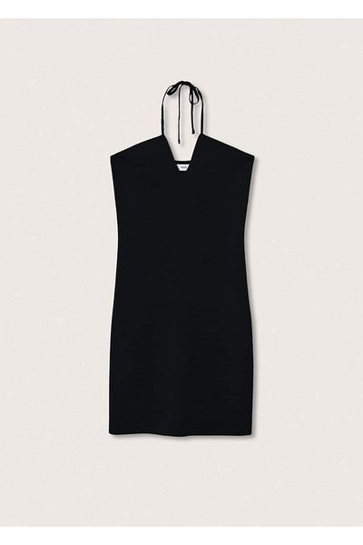 MANGO Woman Side Slit Knitwear Dress
