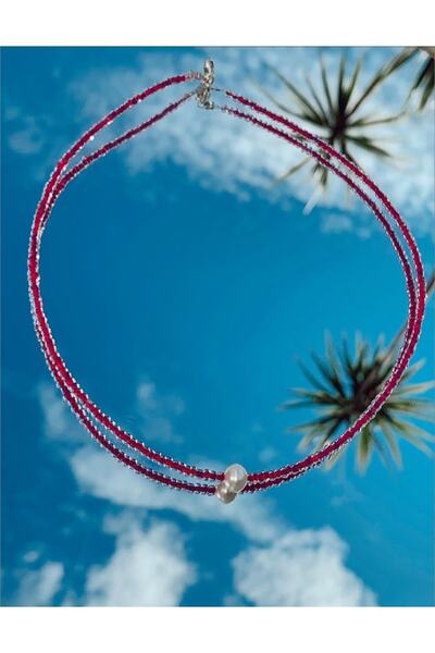 Uno Di Famiglia Tekli Kristal Cam Boncuklu Kolye , Kolye 1. Kalite