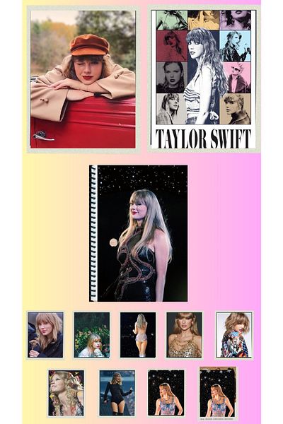 animeandyourworld Taylor Swift Poster A3, 2 notebooks A4 1 piece, photocard 9 pieces