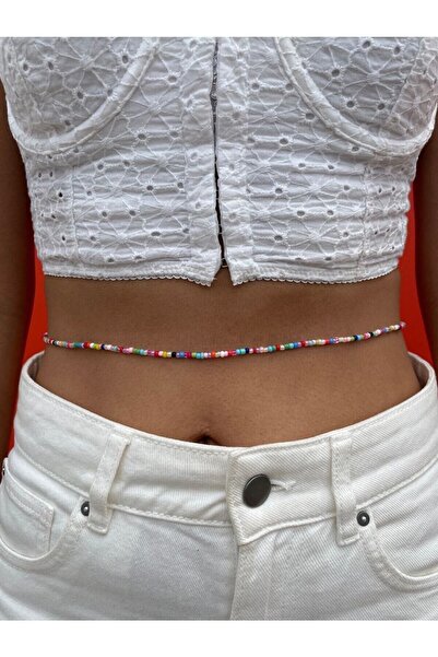 baddin aksesuar Mixed Color Beaded Bohemian Waist Chain