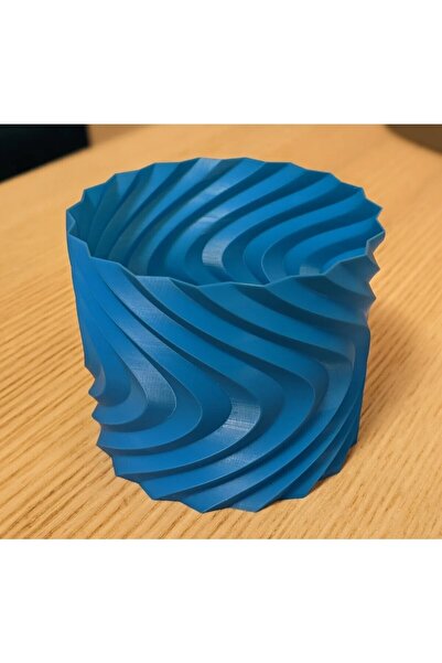 TuransoyCraft Distortion Dekoratif Vazo & SAKSI Büyük Boy (PLASTİKTİR 20 CM ÇAP 17 CM YÜKSEKLİK)