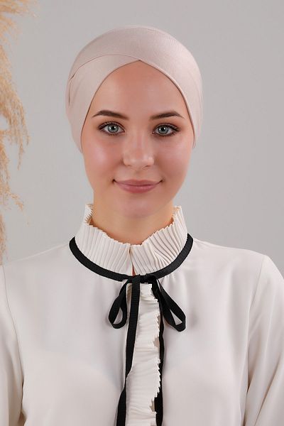Melodi Scarf Δέσιμο χωρίς ραφή Cross Bone Stone Χρώμα δέρματος