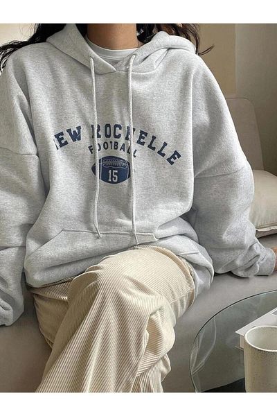 MOONBULL Unisex nová oversize mikina Rochelle s potiskem a kapucí