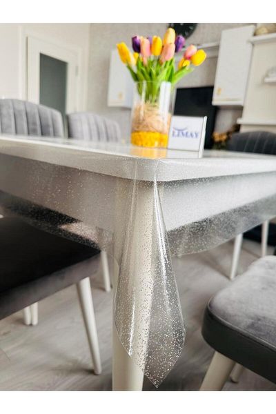 LİMAY Fata de masa transparenta sclipici Pvc clasa I
