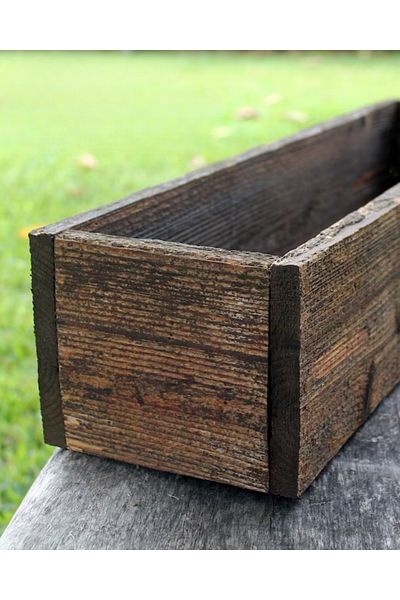 Alyones Dark Brown Centerpiece Decor Wooden Planter Box Rustic