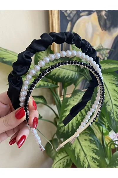CSR AKSESUAR Gathered, Glittering, Pearl Crown Set
