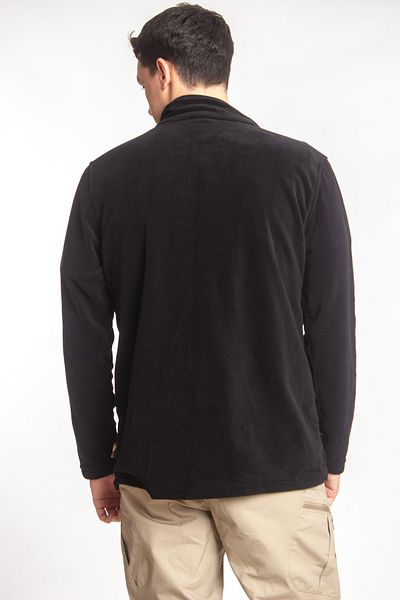 Burak Askeri Malzeme Black Color Custom Design - 3 Pockets, Long Sleeve, Boto Collar Zip-Up, Quality Fleece