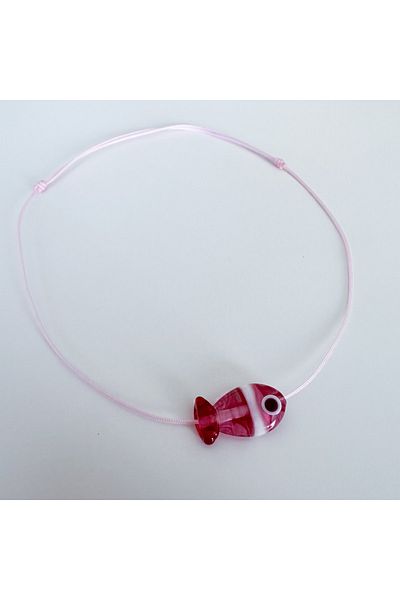 CHARMLUCKY Murano pink fish anklets