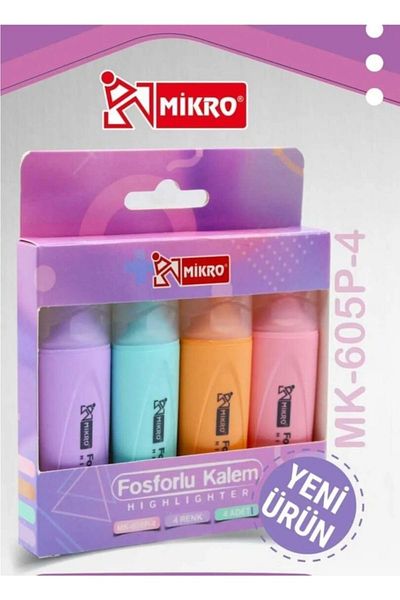 Mikro Stationery and Toy World Micro Highlighter 4 Colors
