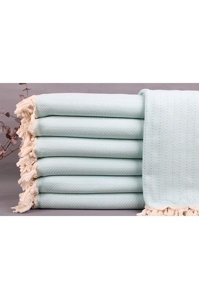 Kayra Export بيكيه نعناع 190x230 سم قطن بيكيه غطاء رقيق