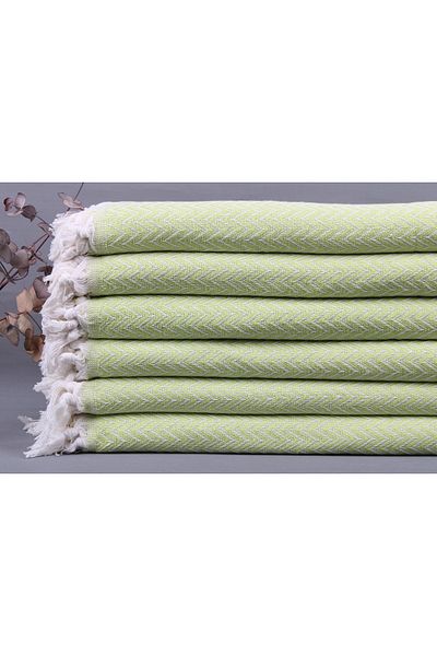 Kayra Export Pistachio Green Pique, Embroidered Pique, 160x190 cm Cotton Blanket, Bachelorette Party Gifts,