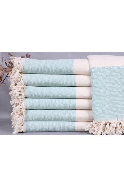 Kayra Export مفرش سرير قطني بيكيه مقاس 200x240 سم من بايك مينت