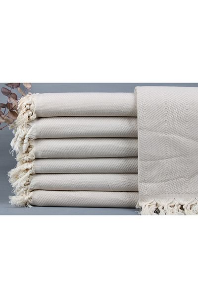 Kayra Export Beige Special Wedding Gifts, Bedspread, 170x210 cm Cotton Blanket, Special Gift,