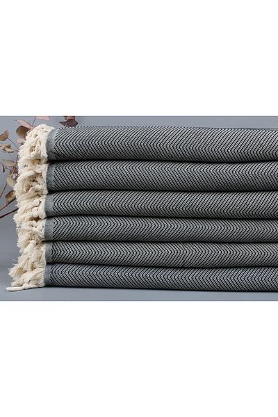 Kayra Export Pique Black 170x210 Cm Cotton Pique Thin Blanket