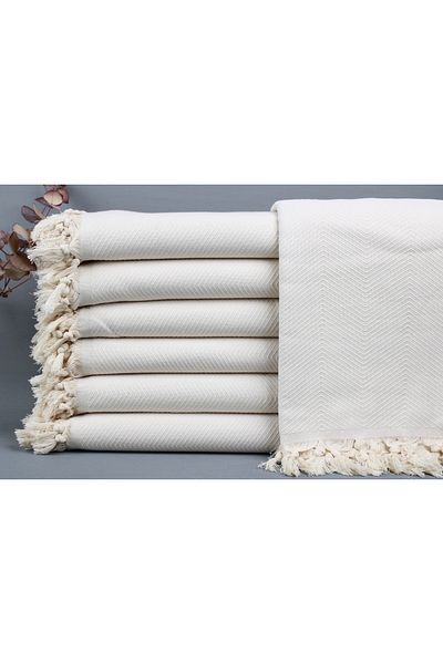 Kayra Export Pique Natural 170x210 Cm Cotton Pique Thin Blanket
