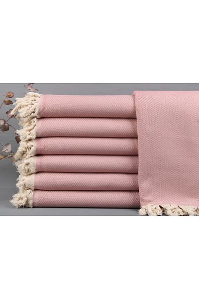 Kayra Export Pique Powder Pink 170x210 Cm Cotton Pique Thin Blanket