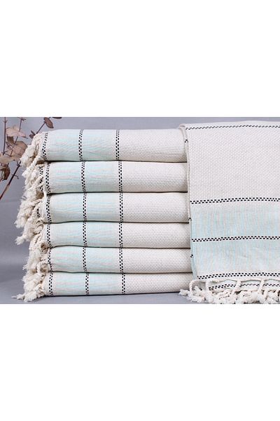 Kayra Export بيكيه نعناع 230x260 سم قطن بيكيه غطاء ديكور كبير