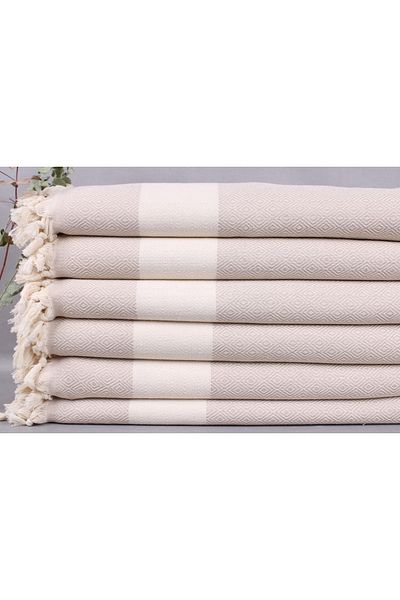 Kayra Export هدية لحفلات الزفاف باللون البيج، هدايا العازبة، بطانية قطنية مقاس 200 × 240 سم، ترحيب بالزفاف
