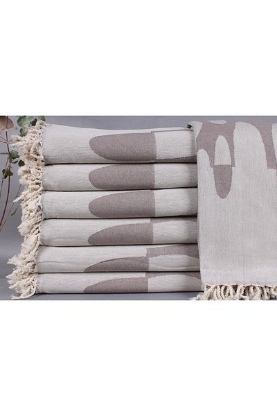 Kayra Export بيكيه بني 200x250 سم قطن بيكيه غطاء ديكور كبير