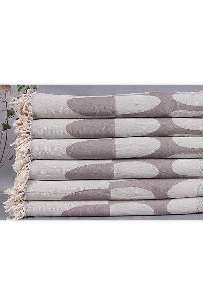 Kayra Export بيكيه بني 200x250 سم قطن بيكيه غطاء ديكور كبير