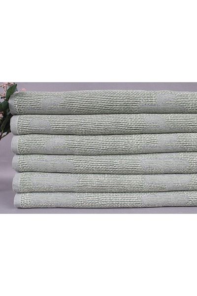 Kayra Export Khaki Green Wedding gifts, Embroidered Pique, 120x125 cm Cotton Blanket, Home Warming Gift,