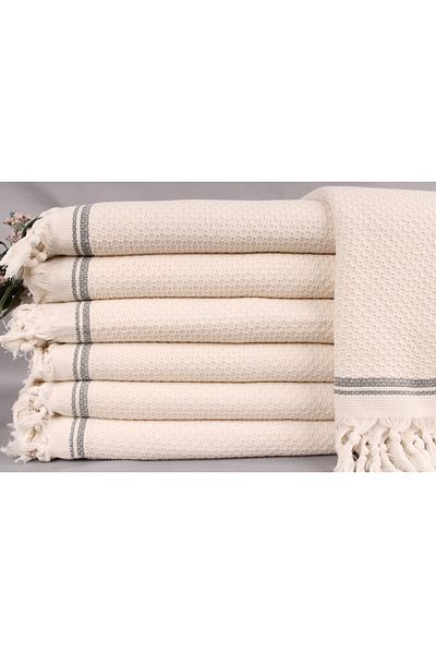 Kayra Export مفرش سرير قطن بيكيه أخضر كاكي 220x235 سم مزدوج