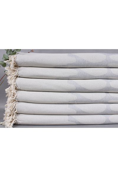 Kayra Export بيكيه رمادي فاتح 200x250 سم قطن بيكيه غطاء ديكور كبير الحجم