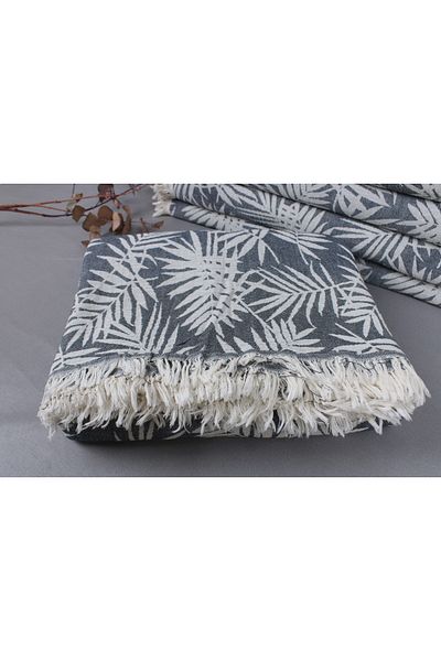 Kayra Export مفرش سرير من القطن بيكيه باللون الأزرق الداكن مقاس 200 × 250 سم، غطاء ديكور متوسط السُمك