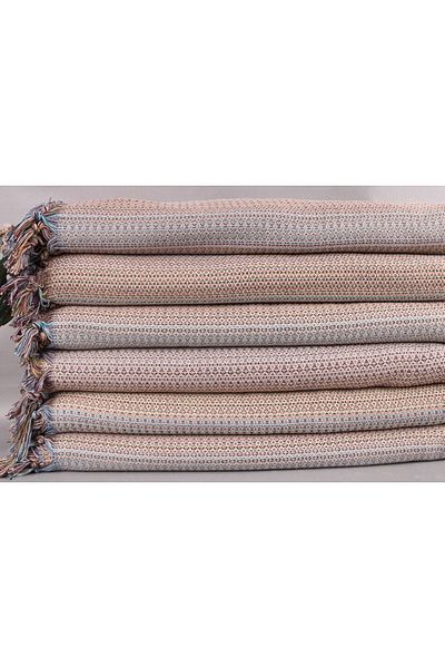 Kayra Export مفرش طاولة من القطن باللون البيج الفاتح مقاس 220x225 سم