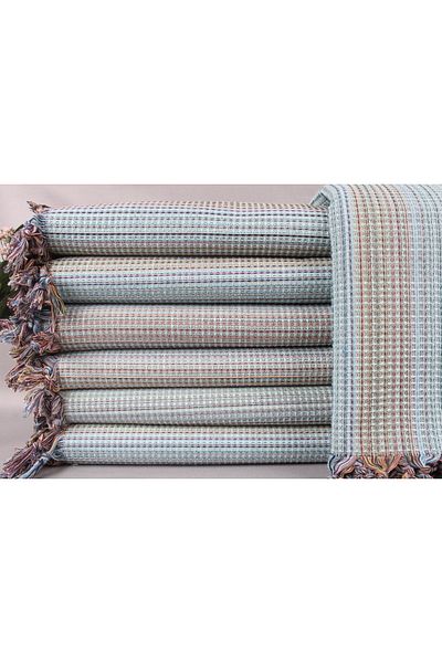 Kayra Export بطانية قطنية مزدوجة من بيكيه مينت - تصميم متوسط السُمك 220x230 سم