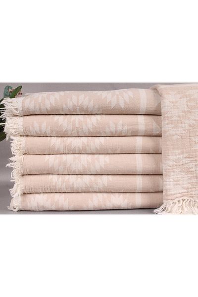 Kayra Export بيكيه بيج 140x210 سم غطاء قطن بيكيه رقيق