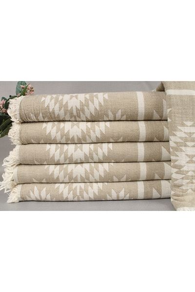 Kayra Export بيكيه كاكي أخضر 140x210 سم قطن بيكيه غطاء رقيق