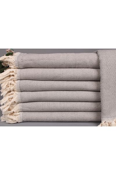 Kayra Export غطاء قطني بيكيه رمادي 160x200 سم سم متوسط السُمك