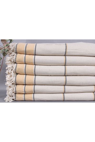 Kayra Export بيكيه خردل 240x260 سم غطاء قطن بيكيه