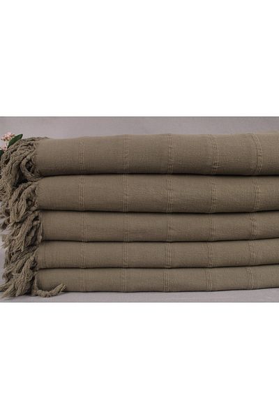 Kayra Export غطاء ديكور من القطن بيكيه مقاس 180x230 سم