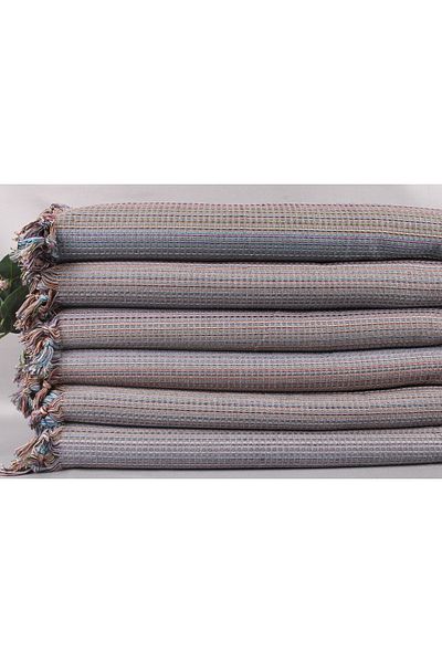 Kayra Export بيكيه رمادي غامق 220x230 سم قطن بيكيه غطاء ديكور مزدوج متوسط سميك