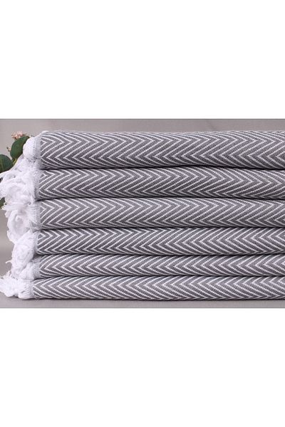 Kayra Export بيكيه رمادي غامق 200x240 سم غطاء قطن غطاء ديكور غطاء قطن بيكيه حجم كبير