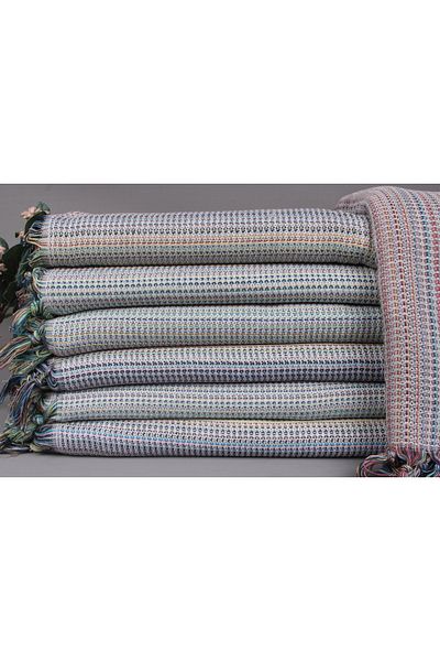 Kayra Export مفرش سرير من القطن باللون الرمادي الفاتح - مقاس 200 × 240