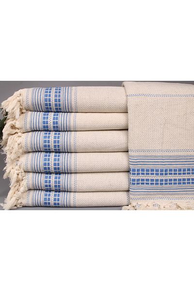 Kayra Export بيكيه برلمان أزرق 235x240 سم قطن بيكيه غطاء متعدد الأغراض مفرش سرير متوسط سميك