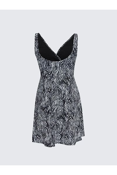 LC Waikiki Costum de baie pentru femei LCW DREAM cu decolteu în V cu fustă