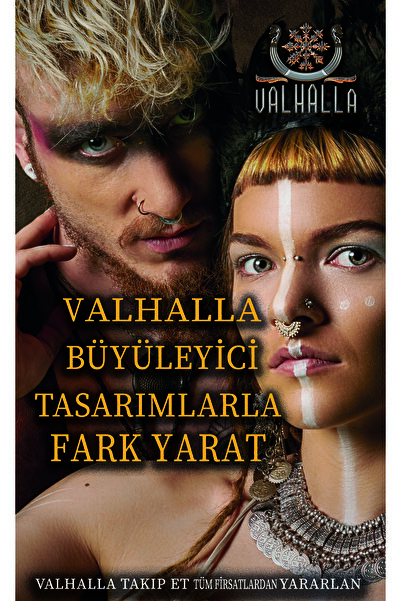 Valhalla Yeni Sezon 316L Cerrahi Çelik Mavi Göz Dil Piercing