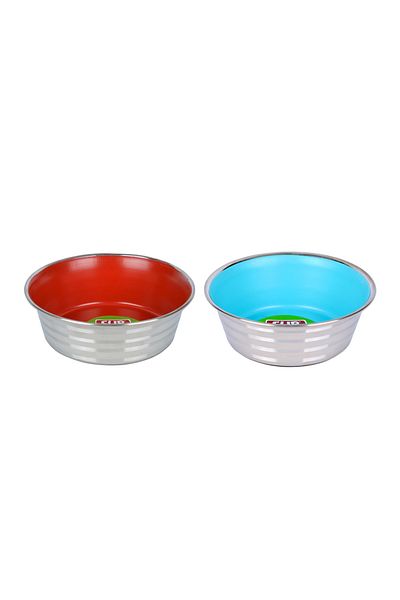Flip 8 OzKE-3202S Striped Steel Food Bowl