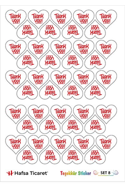 Hafsa Ticaret Thank You Label A4 Size (2 PAGES)