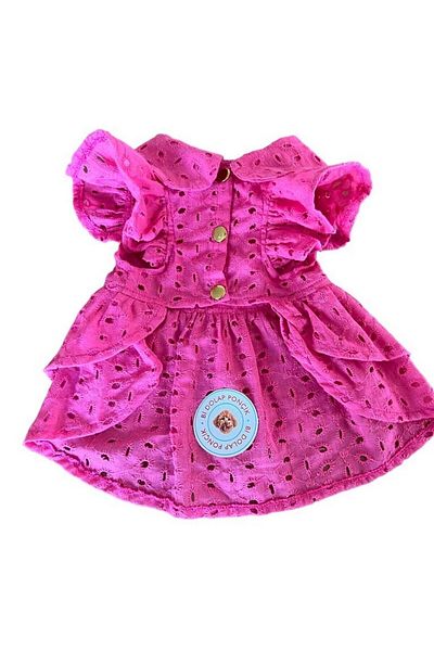 Bi Dolap Ponçik Pink Scallop Fabric Cat Dog Clothes & Dress