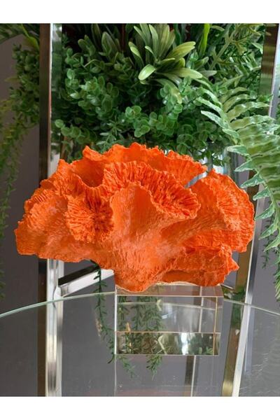 SNM Home Decoration SNM HOME DECORATİON- Dekoratif Polyester Sünger Turuncu M...